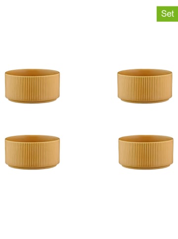 Björn 4er-Set: Servierschalen "Scandi" in Ocker - Ø 12 cm