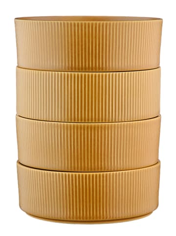 Björn 4er-Set: Frühstücksschalen "Scandi" in Ocker - Ø 16,5 cm