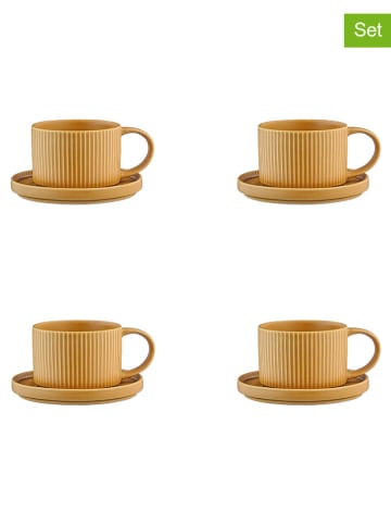 Björn 4er-Set: Kaffeetassen "Scandi" in Ocker - 150 ml