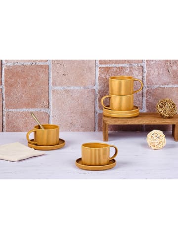 Björn 4er-Set: Kaffeetassen "Scandi" in Ocker - 150 ml