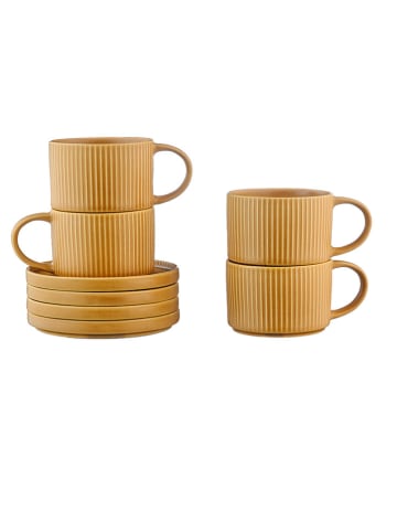 Björn Filiżanki (4 szt.) "Scandi" w kolorze musztardowym - 150 ml