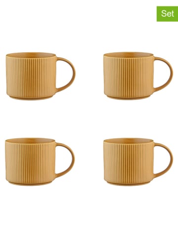 Björn 4er-Set: Tassen "Scandi" in Ocker - 500 ml