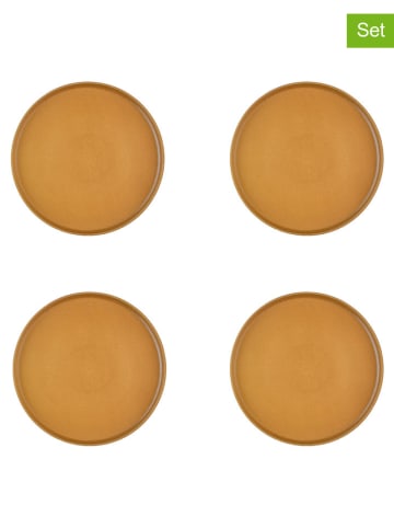 Björn 4-delige set: dessertborden "Scandi" okergeel - Ø 21,5 cm