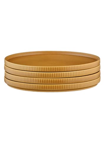 Björn 4-delige set: dessertborden "Scandi" okergeel - Ø 21,5 cm