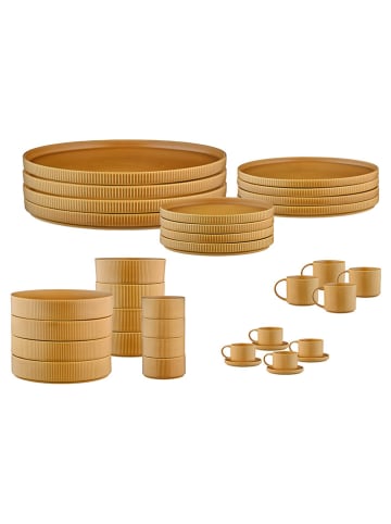 Björn 36-delig tafelservies "Scandi" okergeel
