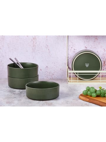 Björn 4er-Set: Frühstücksschalen "Scandi" in Oliv - Ø 16,5 cm