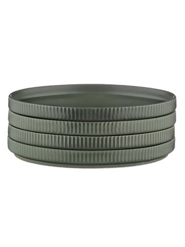 Björn 4-delige set: bijgerechtborden "Scandi" olijfgroen - Ø 16,5 cm