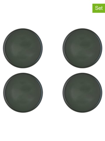 Björn 4er-Set: Speiseteller "Scandi" in Oliv - Ø 27,5 cm