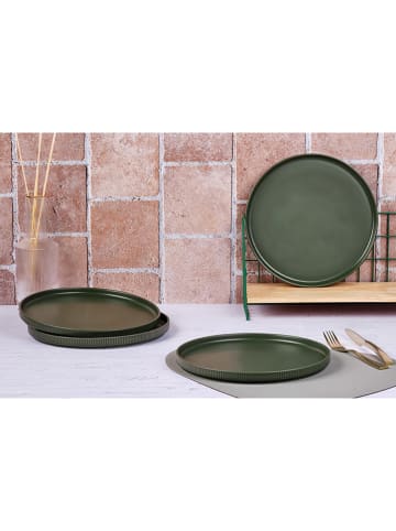 Björn 4er-Set: Speiseteller "Scandi" in Oliv - Ø 27,5 cm