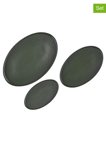 Björn 3er-Set: Servierplatten "Scandi" in Oliv