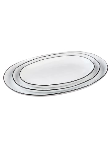 Björn 3er-Set: Servierplatten "Pure" in Weiß/ Schwarz