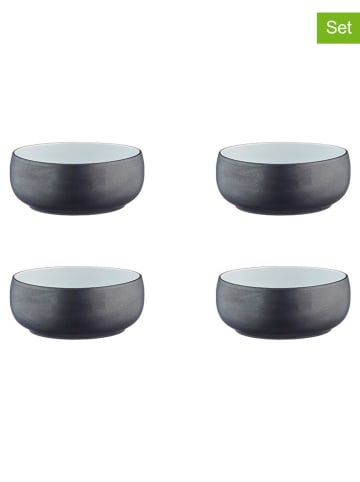 Björn 4-delige set: ontbijtkommen "Gourmet" zwart/wit - Ø 15 cm