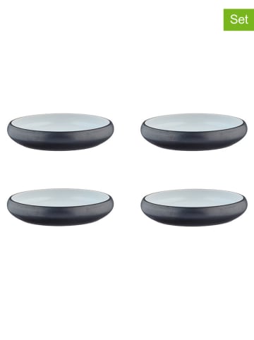 Björn 4-delige set: soepborden "Gourmet" zwart/wit - Ø 21,5 cm