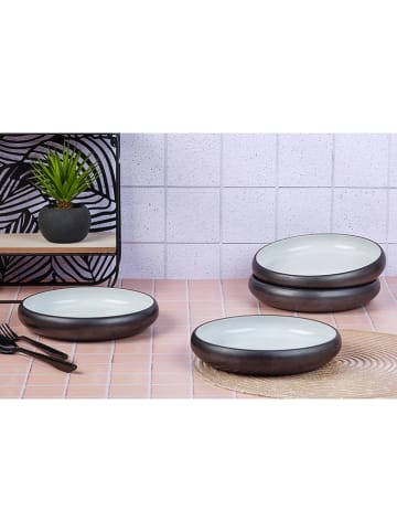 Björn 4-delige set: soepborden "Gourmet" zwart/wit - Ø 21,5 cm