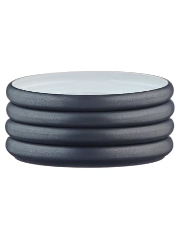 Björn 4-delige set: bijgerechtborden "Gourmet" zwart/wit - Ø 15,5 cm