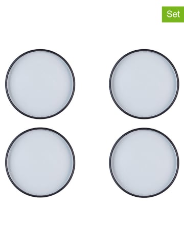 Björn 4-delige set: dinerborden "Gourmet" zwart/wit - Ø 28 cm