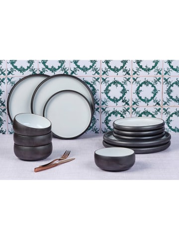 Björn 12-delig tafelservies "Gourmet" zwart/wit