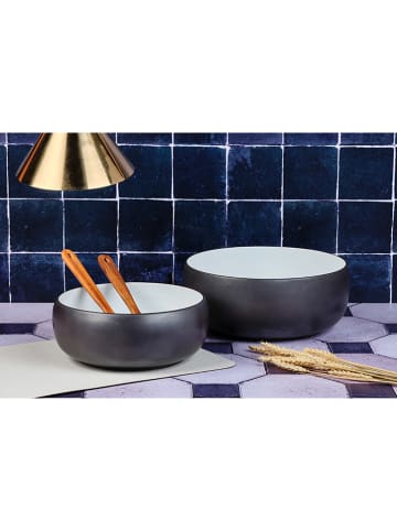 Björn 2-delige set: saladeschalen "Gourmet" wit/zwart