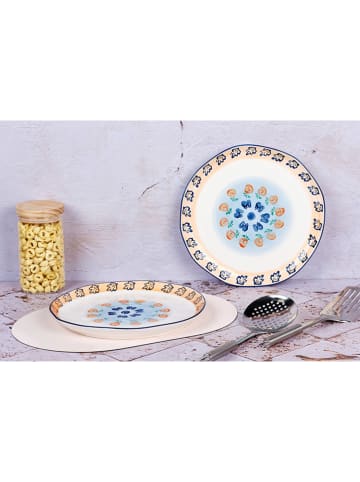 Björn Talerze (2 szt.) w kolorze biało-niebiesko-pomarańczowym - Ø 30 cm