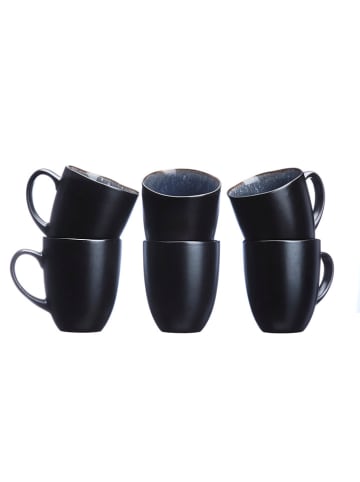 Björn 6-delige set: mokken "Iris" zwart - 400 ml