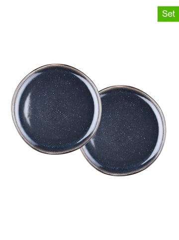 Björn 2er-Set: Servierteller "Iris" in Dunkelblau - Ø 32 cm