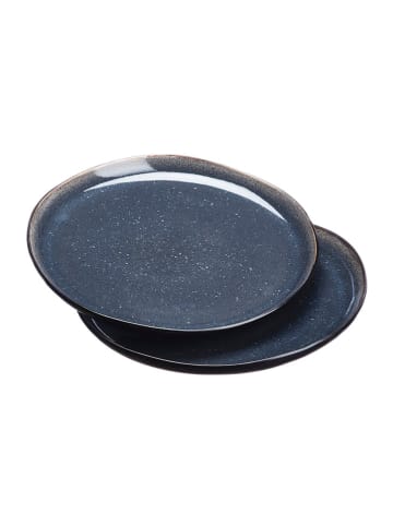 Björn 2er-Set: Servierteller "Iris" in Dunkelblau - Ø 32 cm