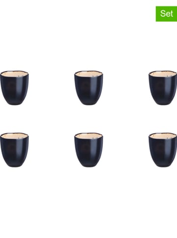 Björn 6-delige set: bekers "Iris" zwart/wit - 150 ml