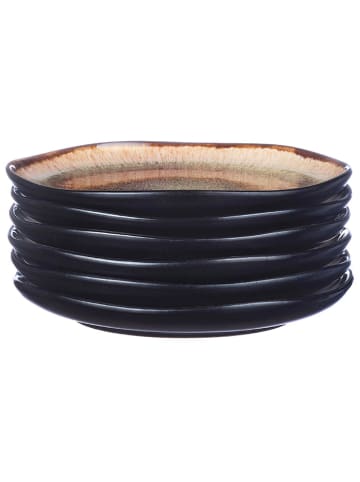 Björn Talerze (6 szt.) "Iris" w kolorze beżowo-brązowym - Ø 16 cm