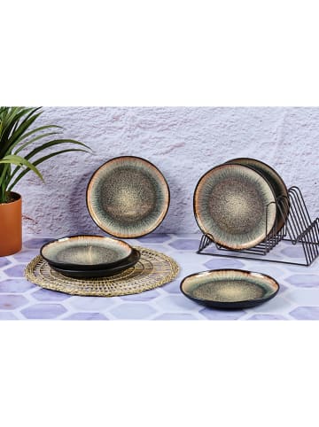 Björn 6-delige set: dessertborden "Iris" bruin - Ø 21,5 cm