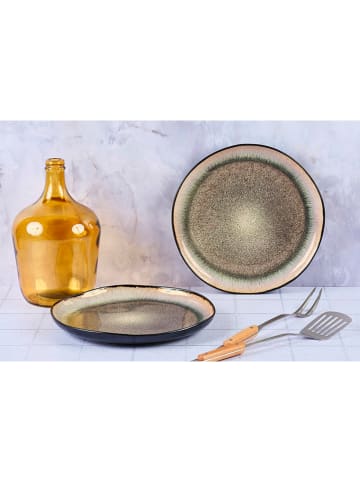 Björn Talerze (2 szt.) "Iris" w kolorze beżowo-jasnobrązowym do serwowania