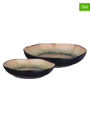 Björn 2er-Set: Obstschalen "Iris" in Beige/ Braun