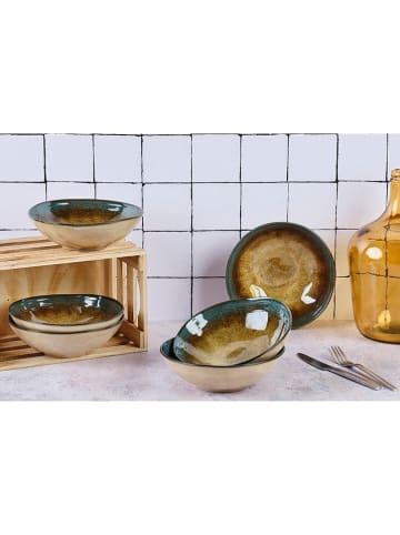 Björn 6-delige set: kommen "Island" kaki/blauw - Ø 20 cm