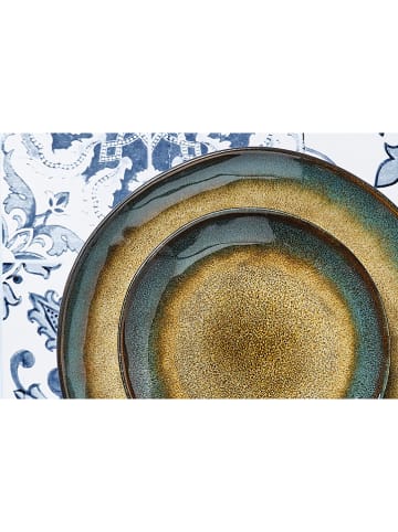 Björn 42-delig tafelservies "Island" kaki/blauw