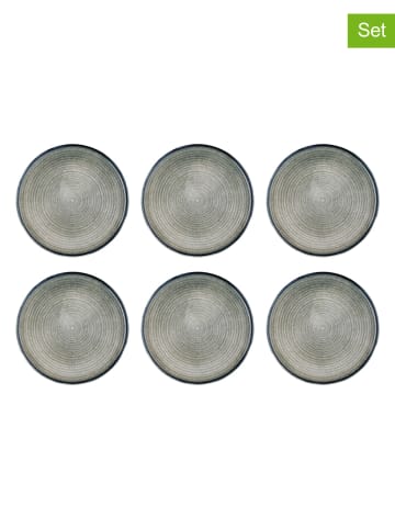 Björn 6er-Set: Speiseteller "Zen" in Grau - Ø 28 cm