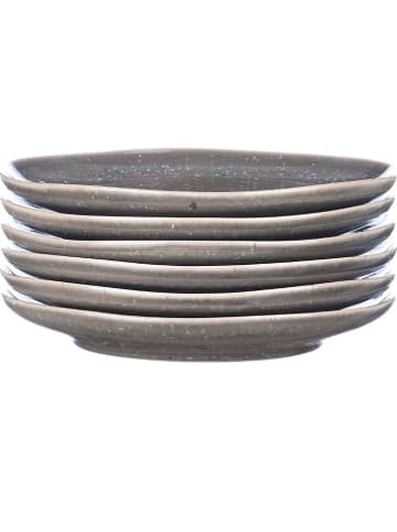 Björn 6-delige set: dessertborden "Stellar" taupe - Ø 18 cm