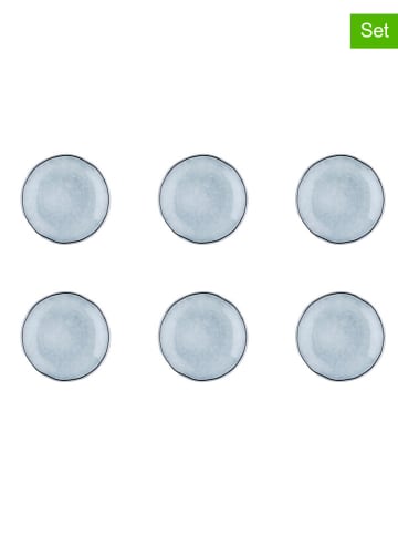 Björn 6er-Set: Dessertteller "Cloud" in Graublau - Ø 16 cm