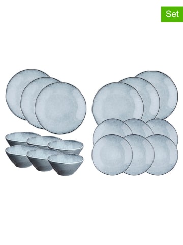 Björn 18-delig tafelservies "Cloud" grijsblauw