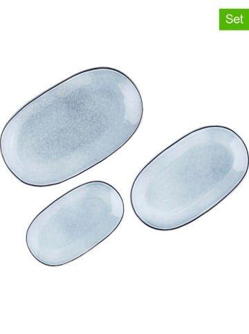 Björn 3er-Set: Servierplatten "Cloud" in Graublau