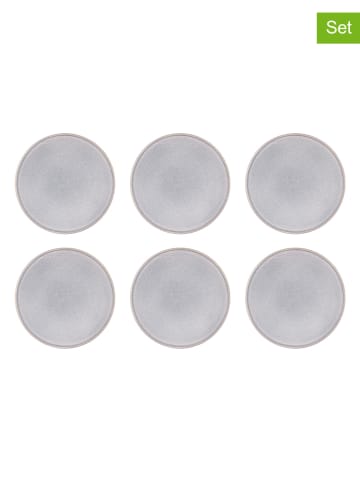 Björn 6er-Set: Speiseteller "Stone" in Grau - Ø 27,5 cm