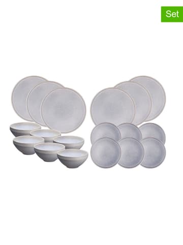 Björn 18-delig tafelservies "Stone" grijs