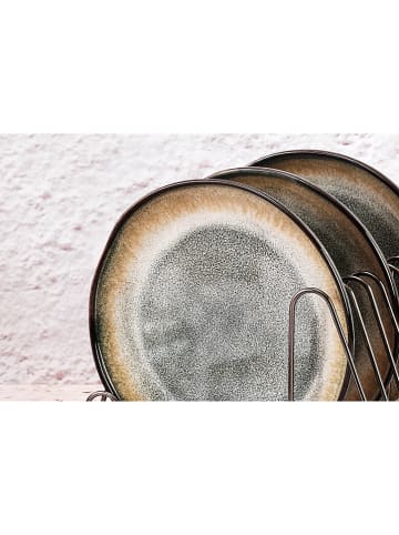 Björn 6er-Set: Dessertteller "Genesis" in Grau/ Beige - Ø 20,5 cm