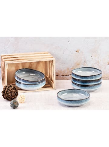 Björn 6-delige set: ontbijtkommen "Genesis" blauw - Ø 17 cm