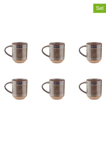 Björn 6-delige set: koffiekoppen "Genesis" lichtbruin - 400 ml
