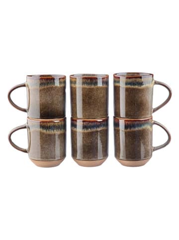 Björn 6-delige set: koffiekoppen "Genesis" lichtbruin - 400 ml