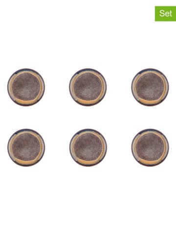 Björn 6-delige set: bijgerechtborden "Genesis" lichtbruin - Ø 16,5 cm