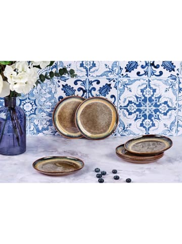 Björn 6-delige set: bijgerechtborden "Genesis" lichtbruin - Ø 16,5 cm