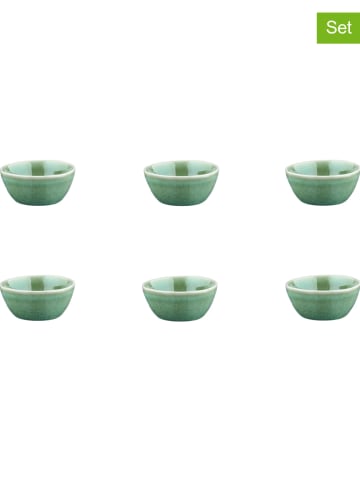 Björn 6-delige set: serveerkommen "Magma" groen - Ø 9 cm