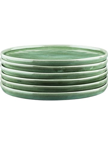 Björn 6-delige set: dinerborden "Magma" groen - Ø 27 cm