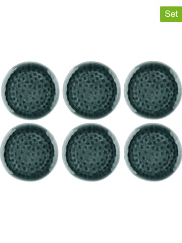 Björn 6-delige set: dinerborden "Moon" petrol - Ø 28,5 cm