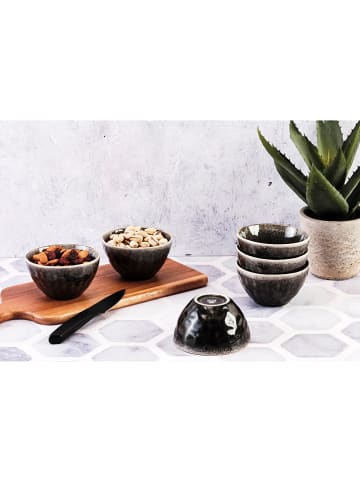 Björn 6-delige set: serveerkommen "Moon" zwart - Ø 11,5 cm